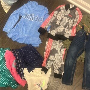 Adidas Light Blue Logo Top and jumpsuit set and other variety bundle